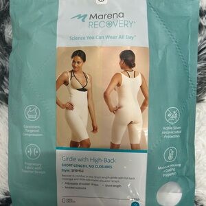 Cream Girdle with High-Back